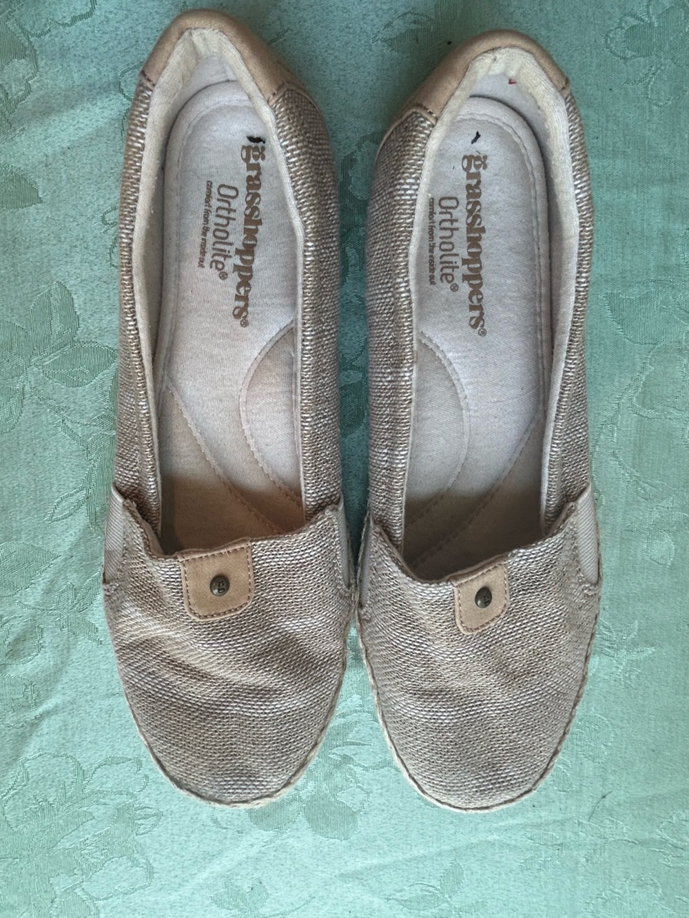 Grasshoppers Metallic Taupe Slip-On Flats